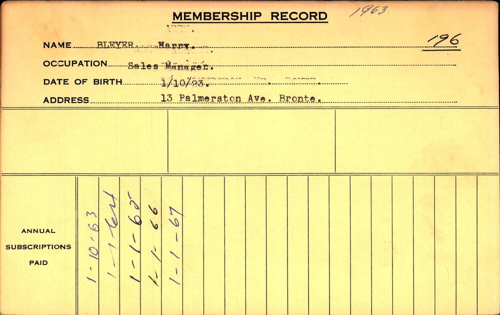 Members Records 1960-1967