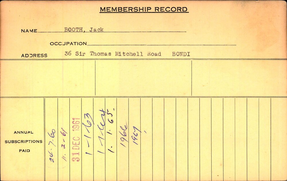 Members Records 1960-1967
