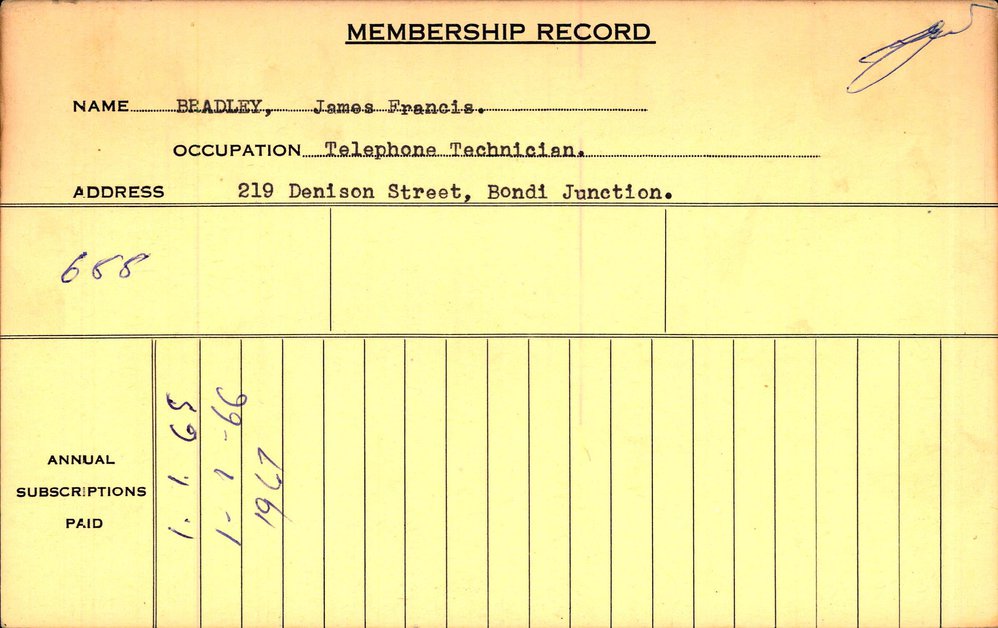 Members Records 1960-1967