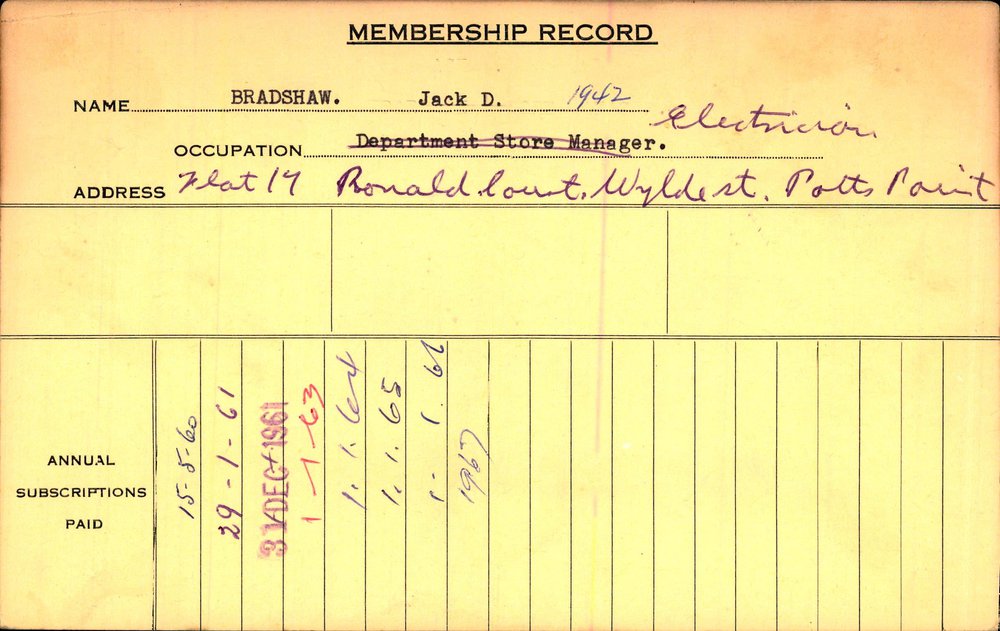 Members Records 1960-1967