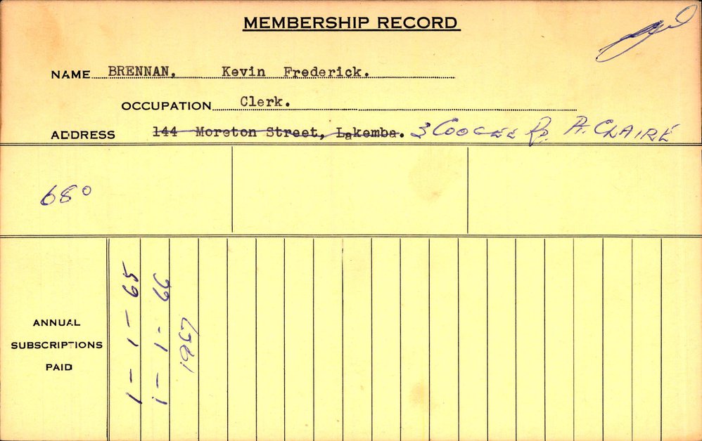 Members Records 1960-1967