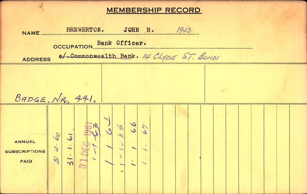 Members Records 1960-1967