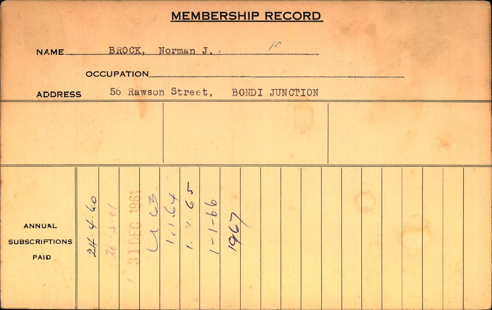 Members Records 1960-1967