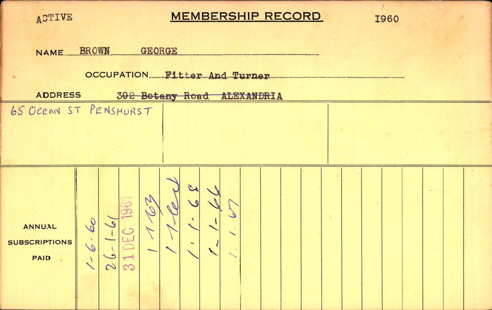 Members Records 1960-1967