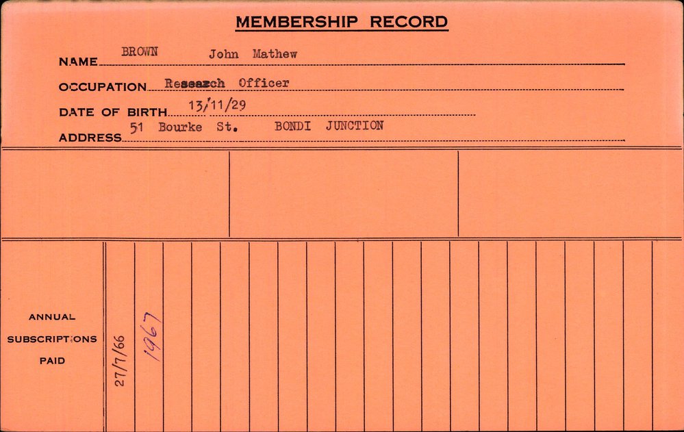Members Records 1960-1967