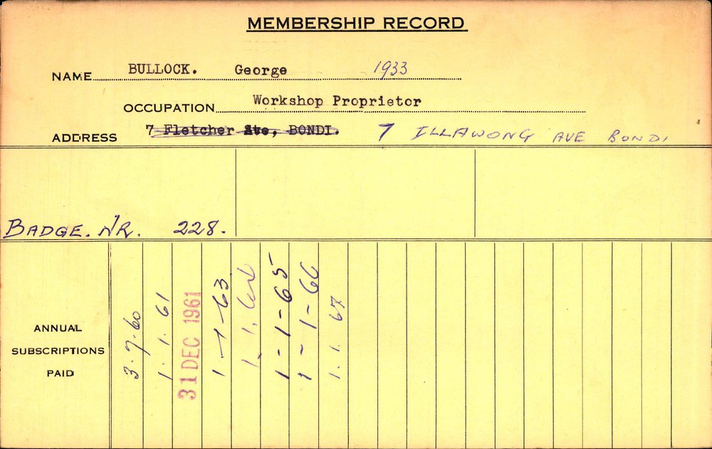 Members Records 1960-1967