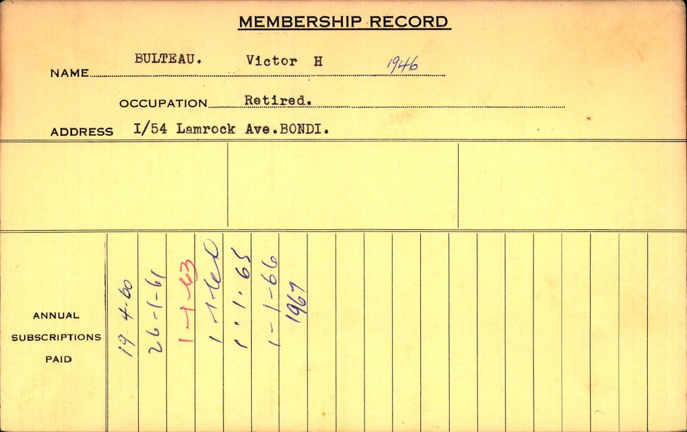 Members Records 1960-1967