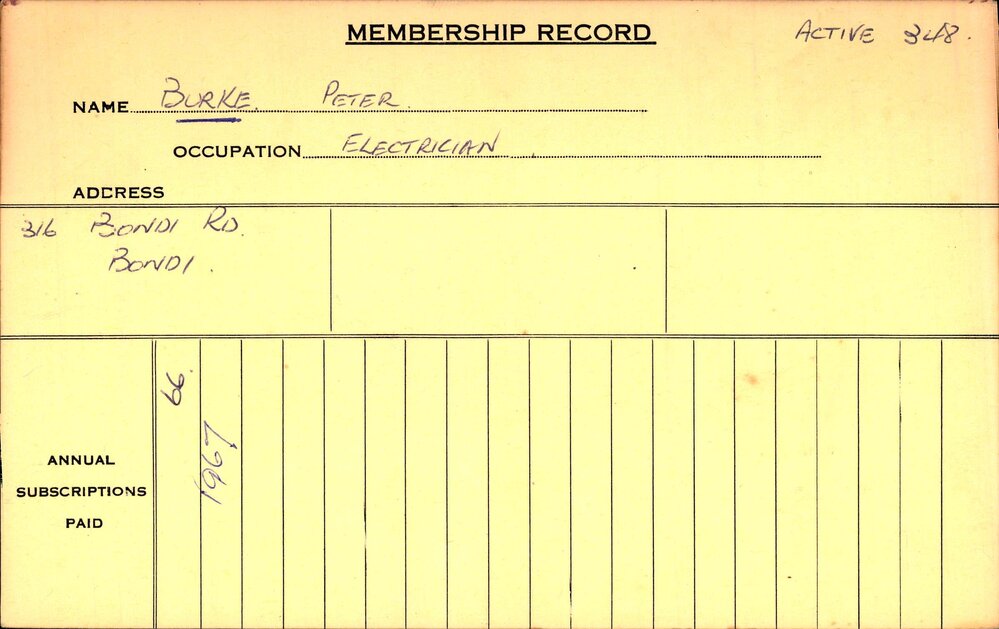 Members Records 1960-1967