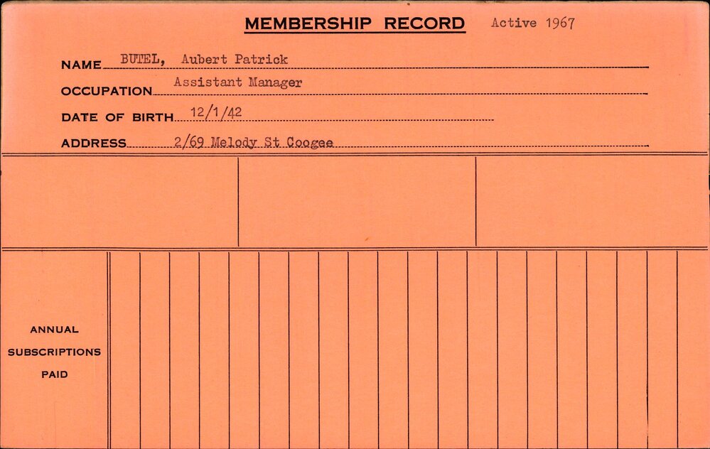 Members Records 1960-1967