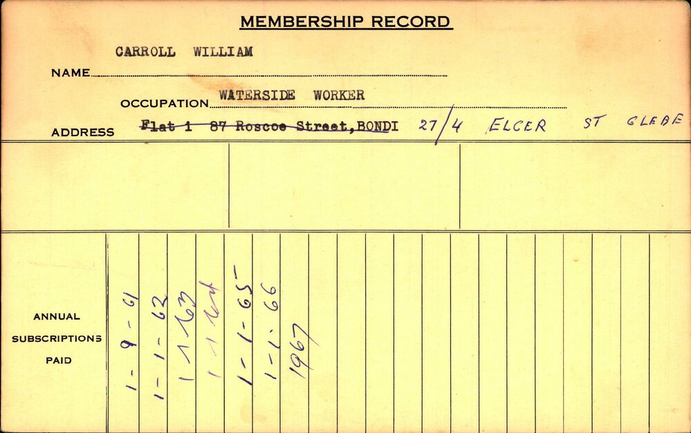 Members Records 1960-1967