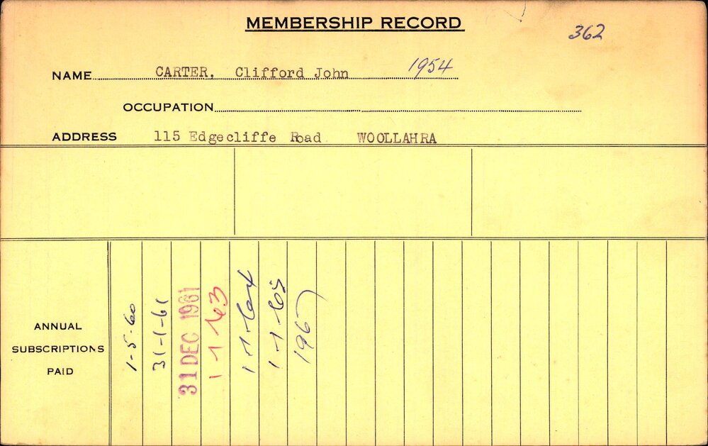 Members Records 1960-1967