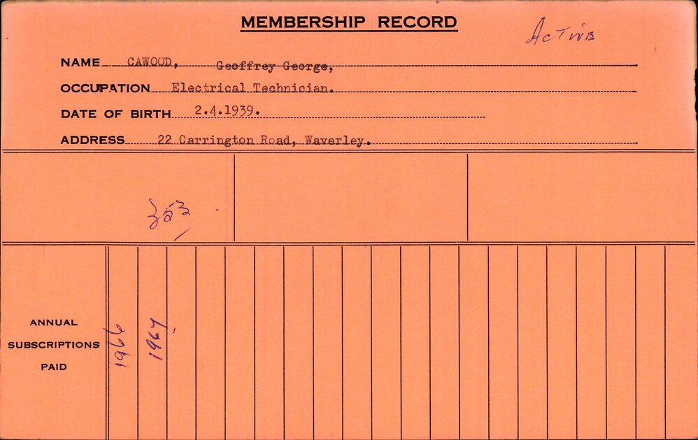 Members Records 1960-1967