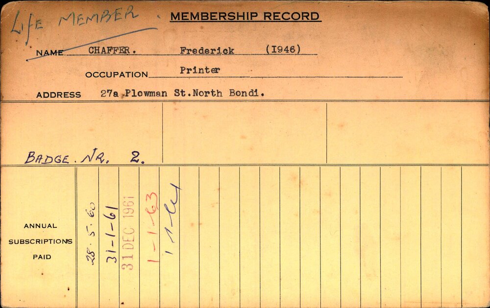 Members Records 1960-1967