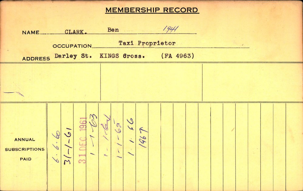 Members Records 1960-1967