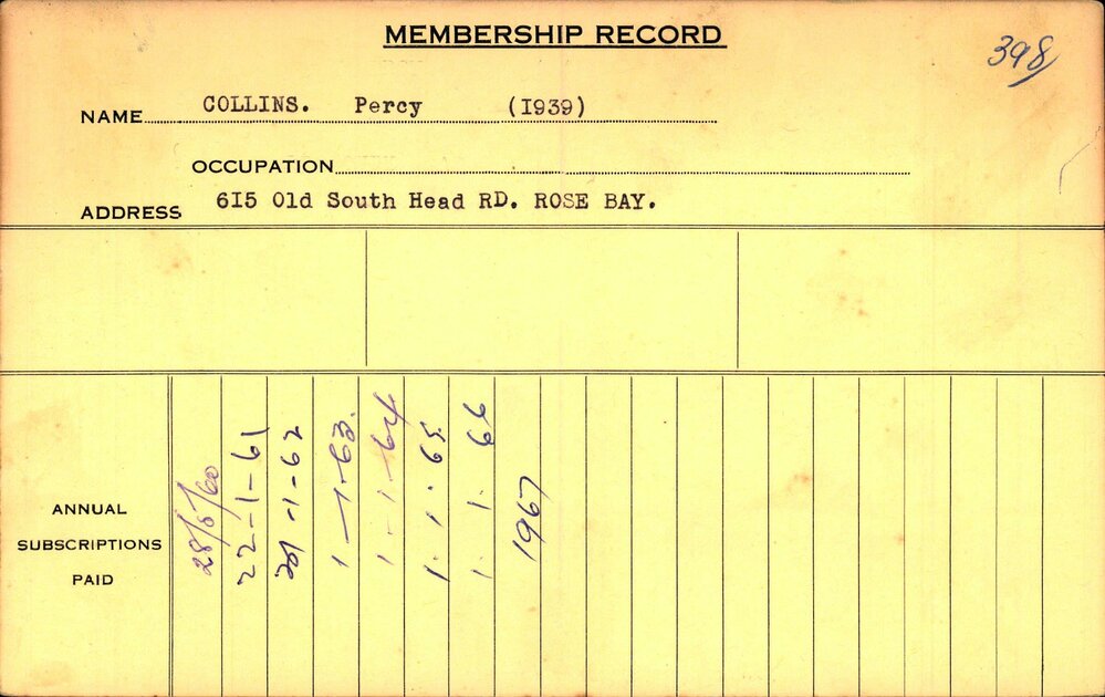 Members Records 1960-1967