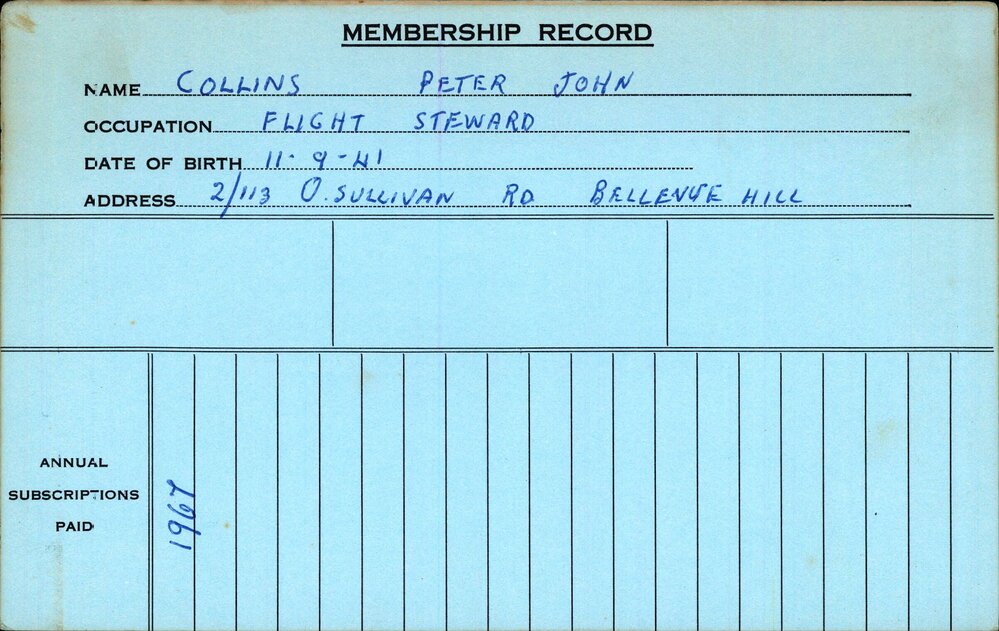 Members Records 1960-1967