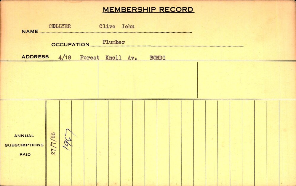 Members Records 1960-1967