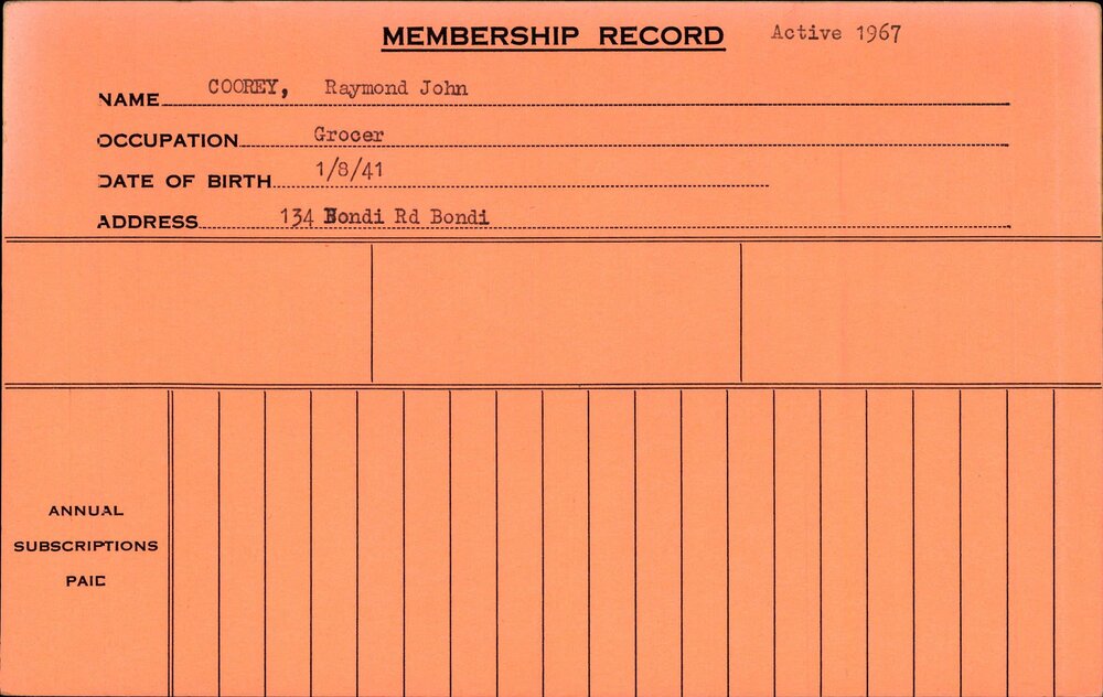 Members Records 1960-1967