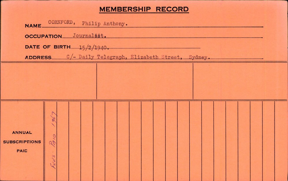 Members Records 1960-1967