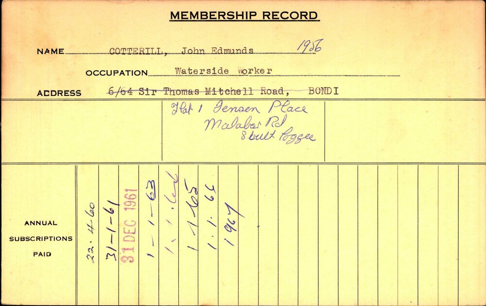 Members Records 1960-1967