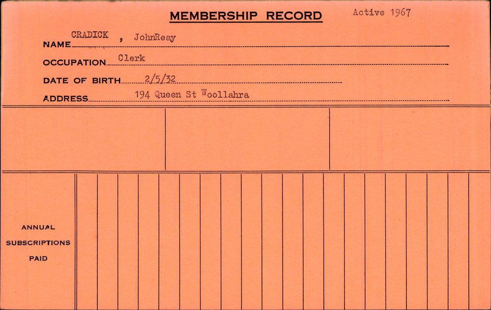 Members Records 1960-1967