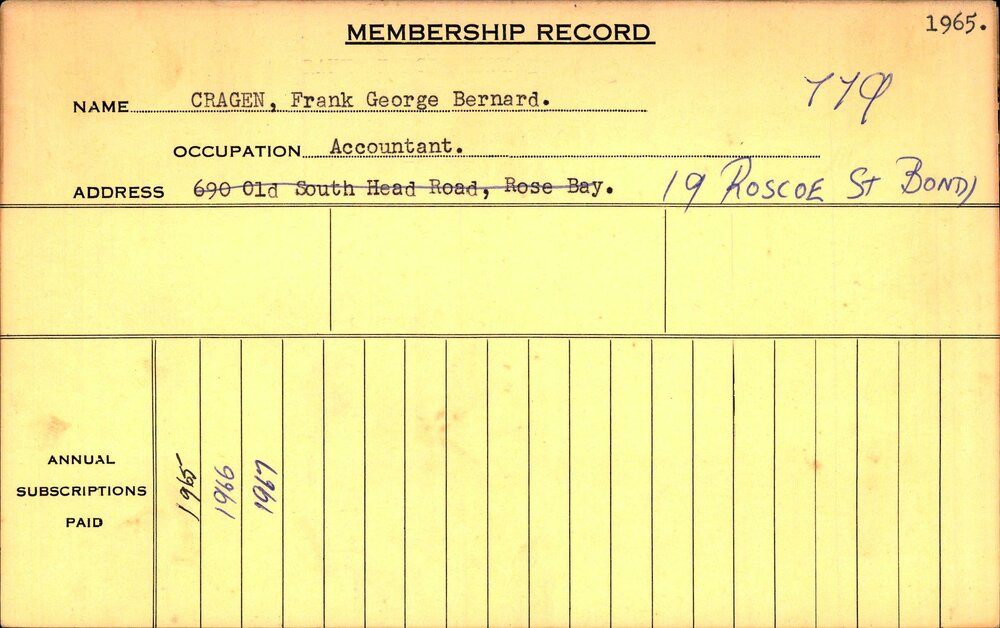 Members Records 1960-1967
