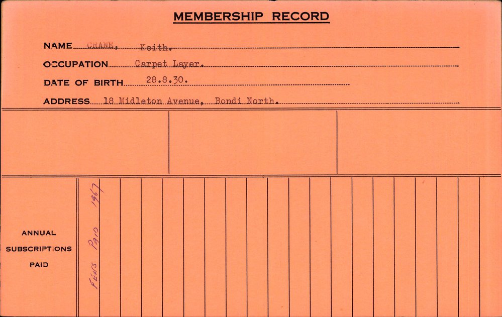 Members Records 1960-1967