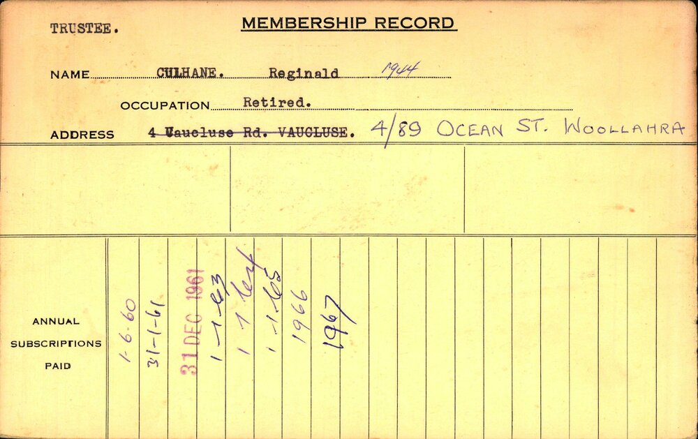 Members Records 1960-1967