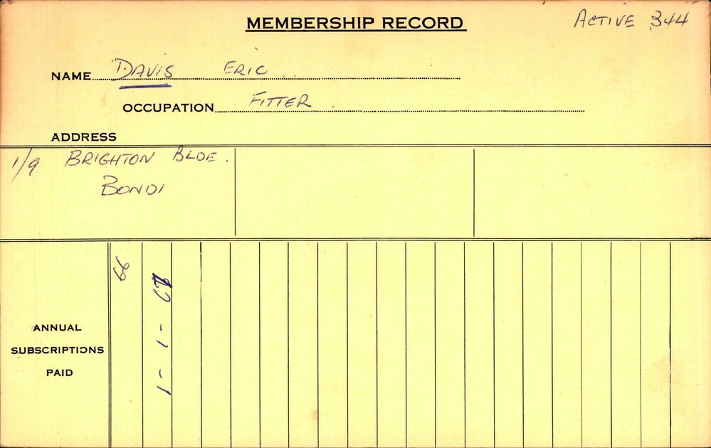 Members Records 1960-1967