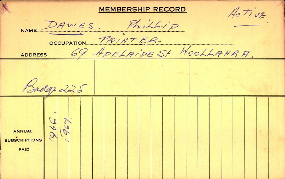 Members Records 1960-1967