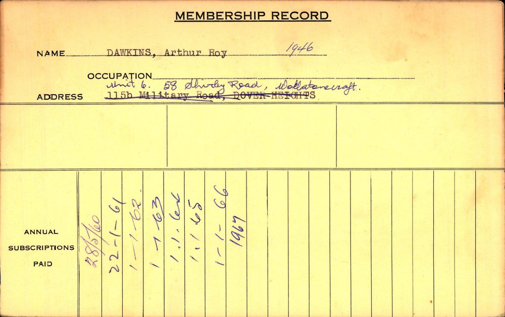 Members Records 1960-1967