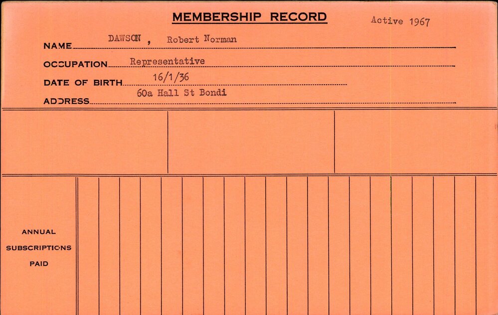 Members Records 1960-1967