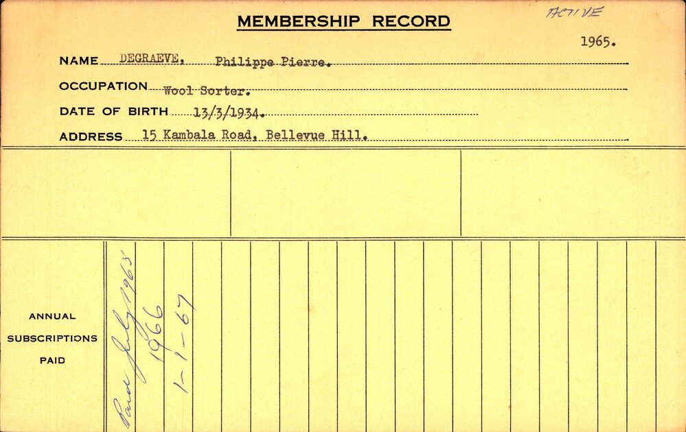Members Records 1960-1967