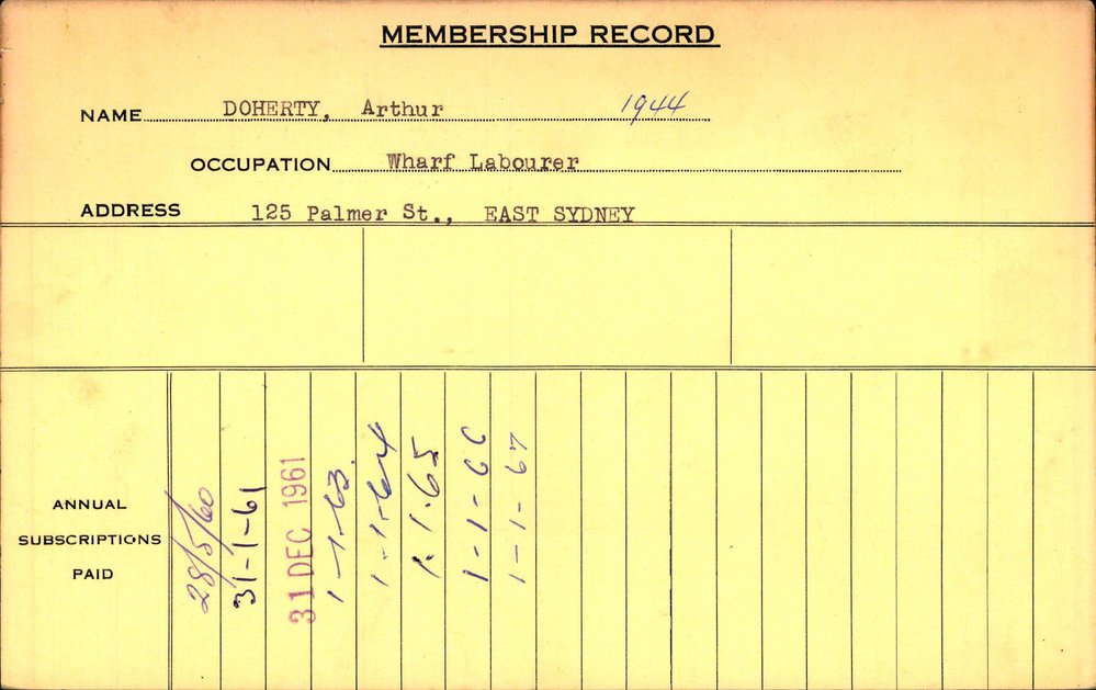 Members Records 1960-1967