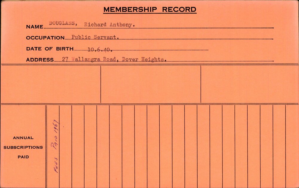 Members Records 1960-1967