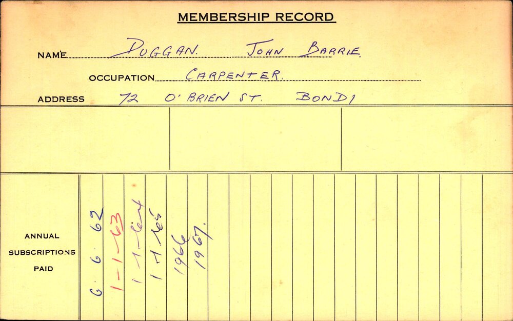 Members Records 1960-1967