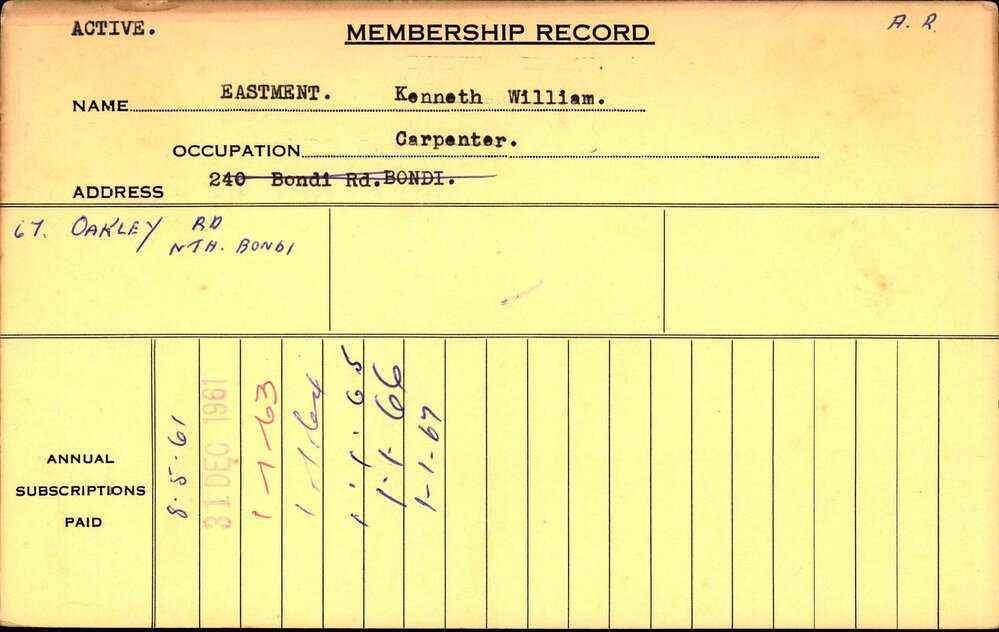 Members Records 1960-1967