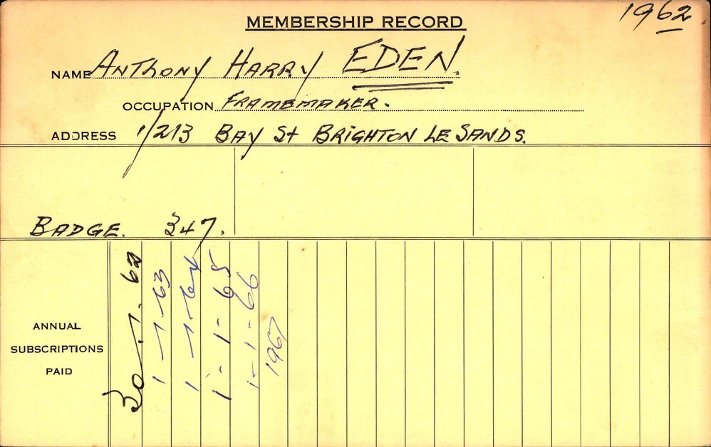 Members Records 1960-1967
