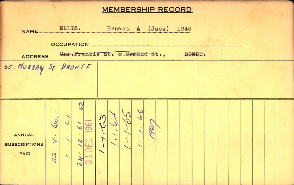 Members Records 1960-1967