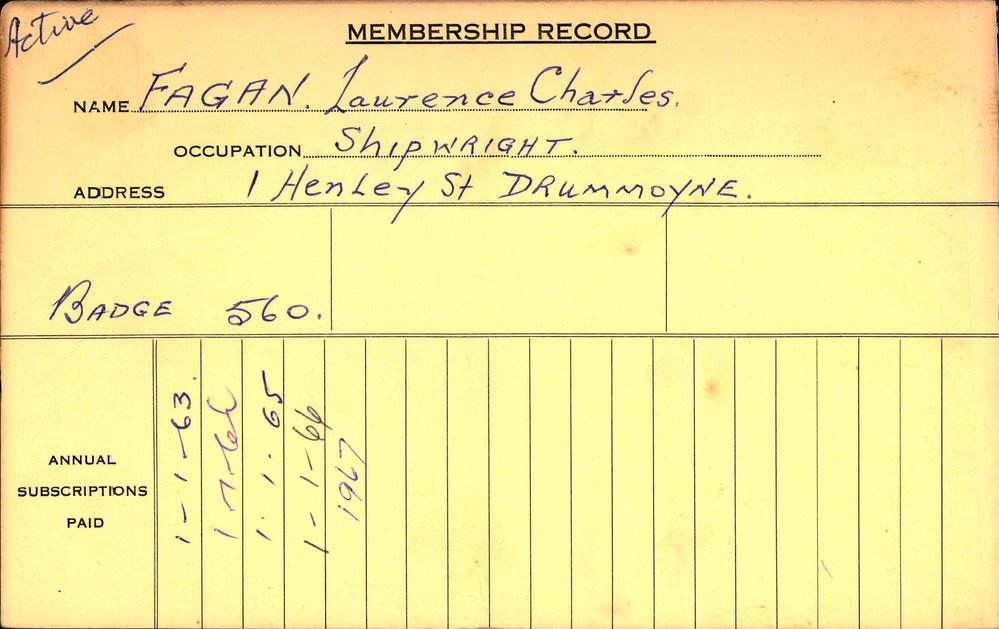 Members Records 1960-1967