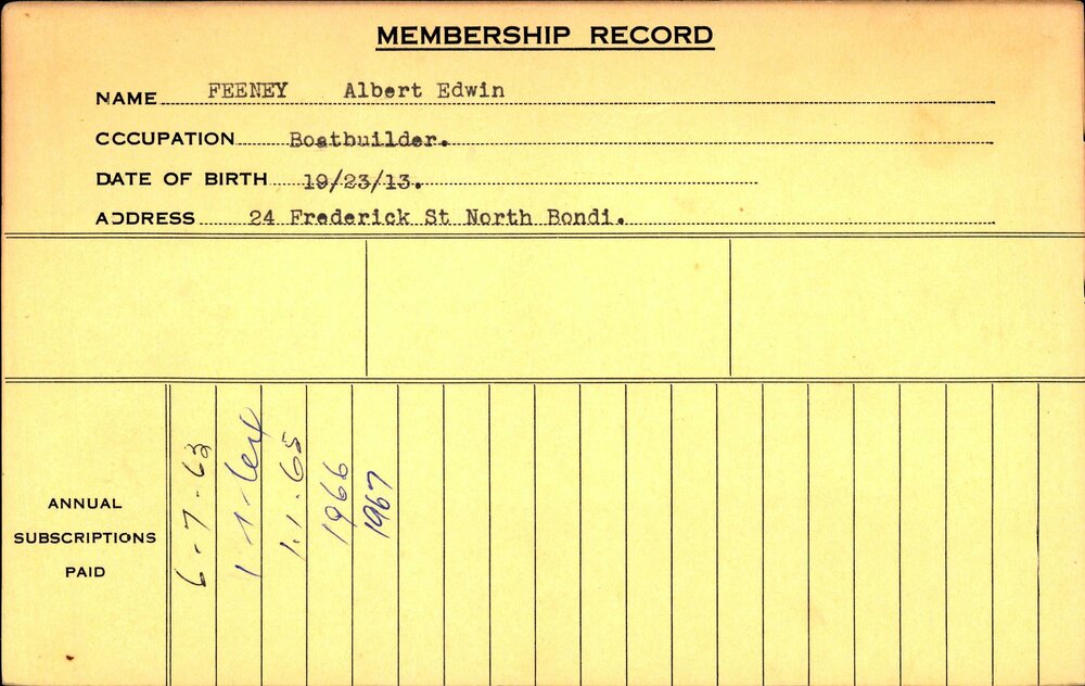 Members Records 1960-1967