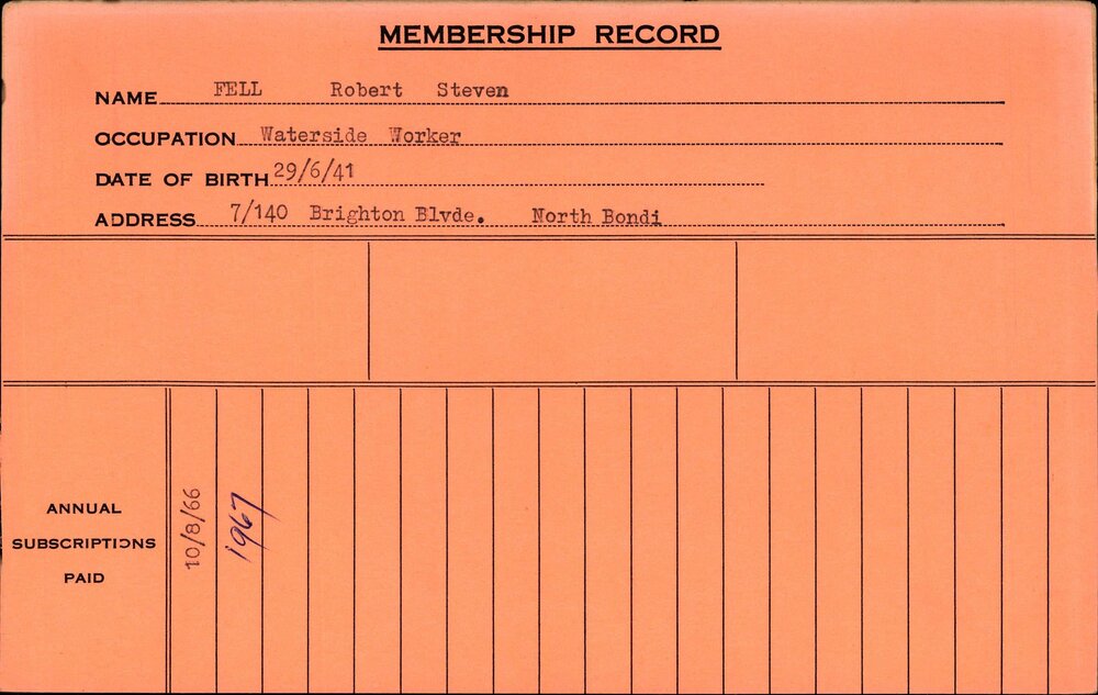 Members Records 1960-1967