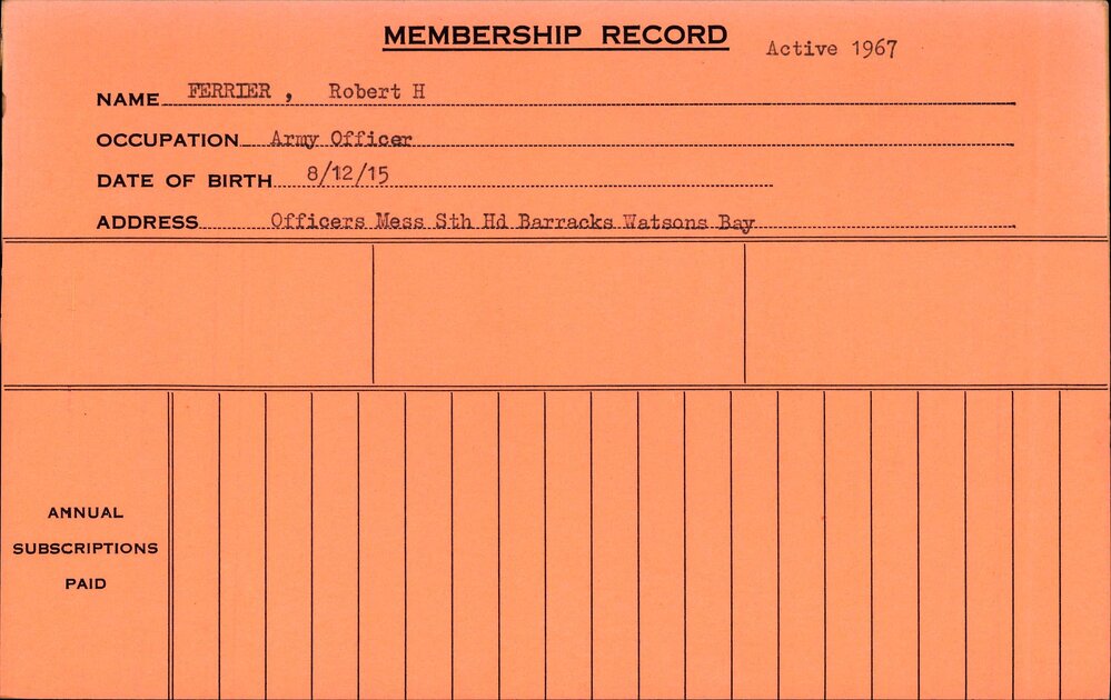 Members Records 1960-1967