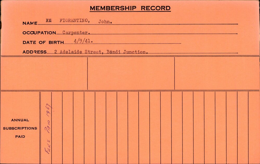 Members Records 1960-1967