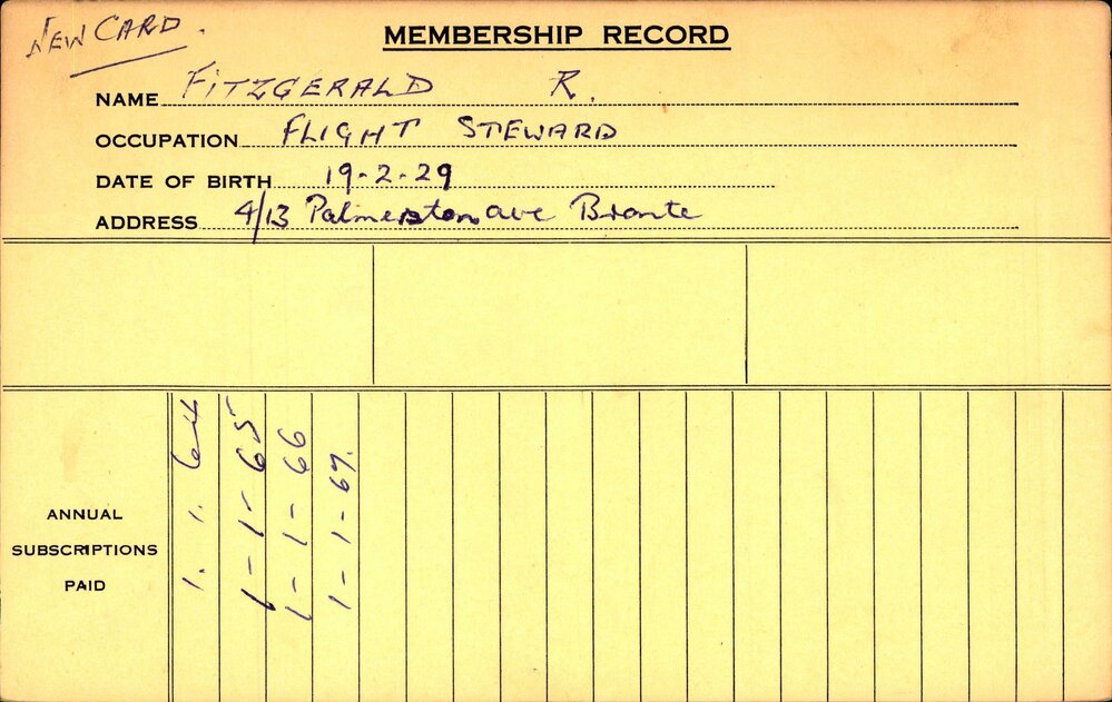 Members Records 1960-1967