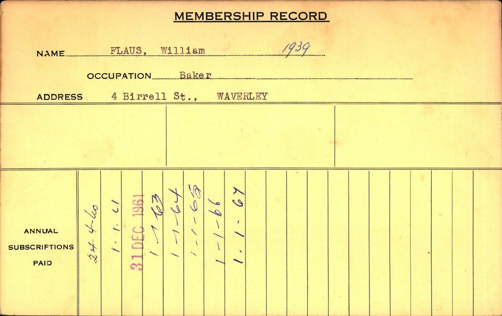 Members Records 1960-1967