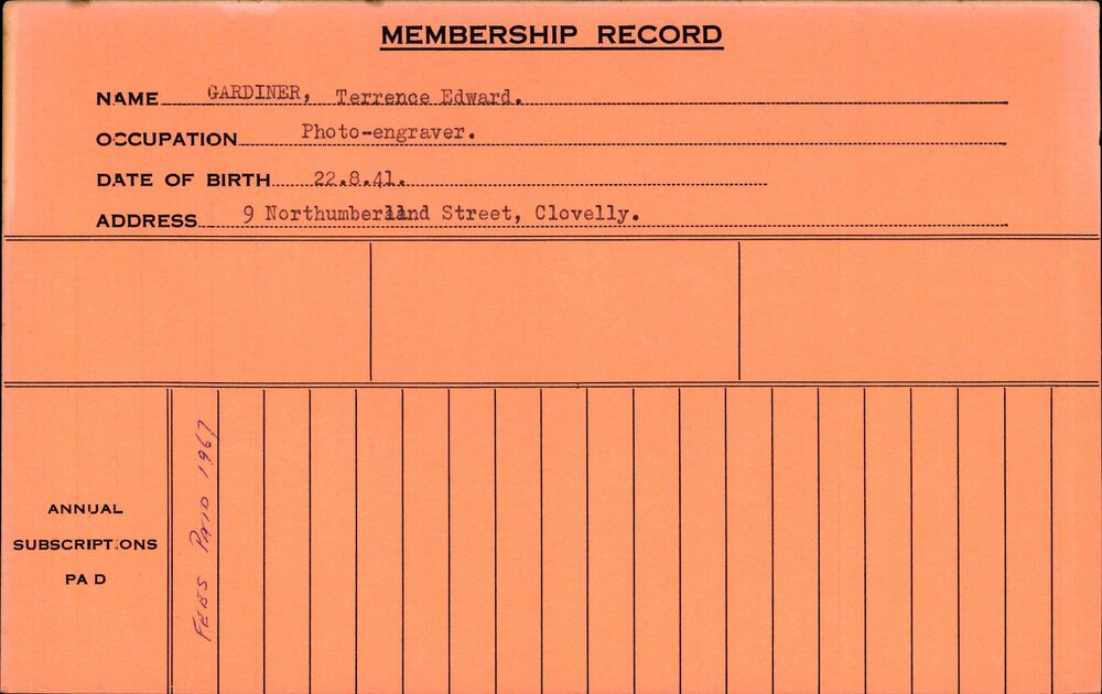 Members Records 1960-1967