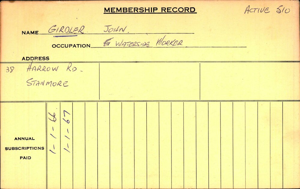 Members Records 1960-1967