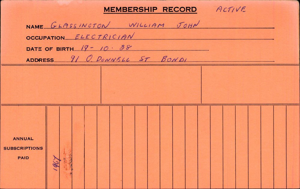 Members Records 1960-1967