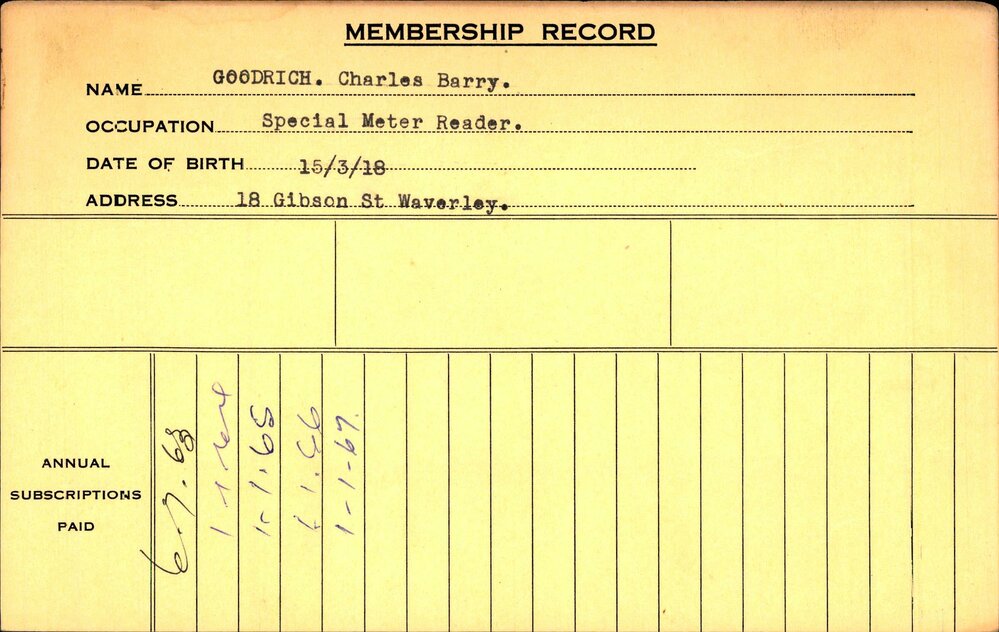 Members Records 1960-1967